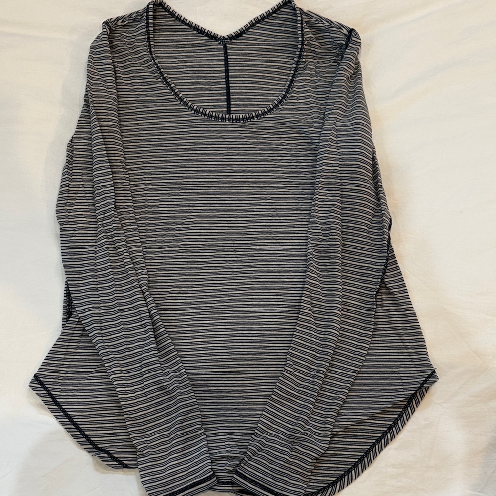 LuLu Lemon Striped Long Sleeve Top
